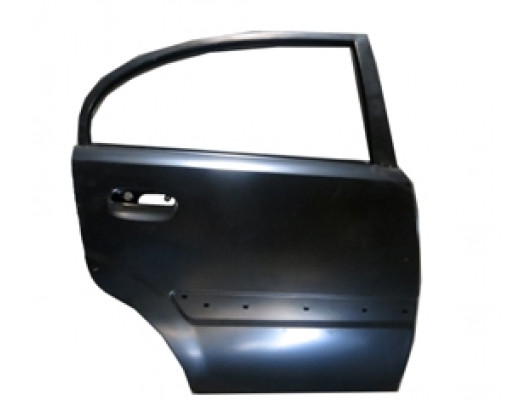 KIA RIO- III- 06/11; ARKA KAPI KOMPLE SAĞ SİYAH BAND DELİKLİ (SEDAN) ÇELİK BARLI (İCELİ)(TW)