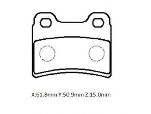 KIA SEPHIA- 99/01; ARKA FREN BALATASI (DİSK)(61,8x50,9x15) (BRAMAX)