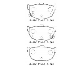 KIA CERATO- 10/11; ARKA FREN BALATASI (DISK) (85.3X45X14) (DAIWA)