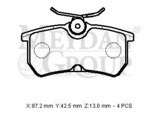 FORD FIESTA- 13/17; ARKA FREN BALATASI 1,0/1,4/1,5/1,6 (DİSK) (87,2X42,5X13) (BRAMAX)