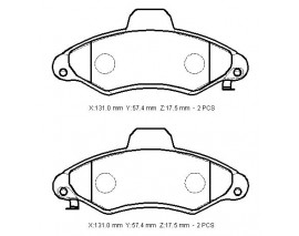 FORD ESCORT- 95/99; ÖN FREN BALATASI(DISK) (131X57,4X17,5) (BRAMAX)