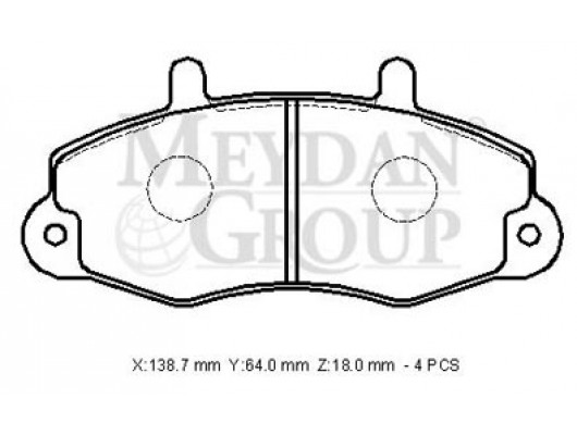 FORD TRANSIT- T12- 93/96; ÖN FREN BALATASI T12 (DİSK) (138,8X64X18)(BRAMAX)