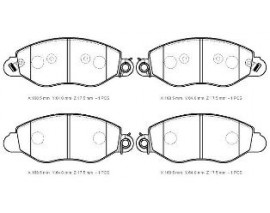 FORD TRANSIT- V184- 02/06; ÖN FREN BALATASI (DISK) (168.5X65X17.5) (DAIWA)