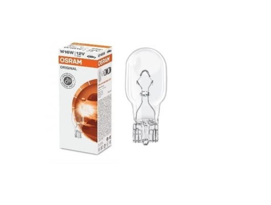 STANDART AMPUL- STOP/SİNYAL/PARK/GÖSTERGE AMPULÜ; 12V/W16W (921) (DUY W2,1x9,5D) (OSRAM)