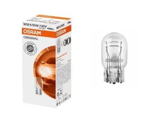 STANDART AMPUL- STOP/SİNYAL/PARK/GÖSTERGE AMPULÜ; 12V/W21/5W (7515) (DUY W3X16G) (OSRAM)