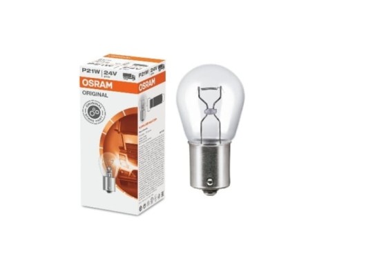 STANDART AMPUL- STOP/SİNYAL/PARK/GÖSTERGE AMPULÜ; 24V/P21W (7511) (DUY BA15S) (OSRAM)