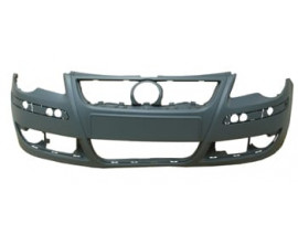 VOLKSWAGEN POLO- 5- 05/09; ÖN TAMPON SİYAH (SİS/BANT/PANJUR DELİKLİ (TEK FARLI TİP) (EUROBUMP)