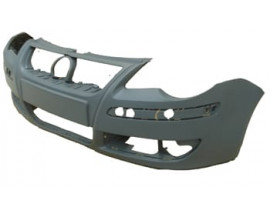 VOLKSWAGEN POLO- 5- 05/09; ÖN TAMPON SİYAH (SİS/BANT/PANJUR DELİKLİ (TEK FARLI TİP) (EUROBUMP)