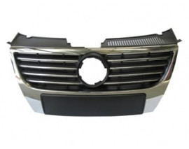 VOLKSWAGEN PASSAT- B6- 05/10; ÖN PANJUR SİYAH (NİKELAJ KAPLAMALI IZGARASI NİKELAJLI SENSÖR DELİKSİZ