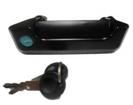 VOLKSWAGEN TRANSPORTER- T4- 96/01; ORTA KAPI DIŞ AÇMA KOLU SAĞ (ŞİFRELİ) (BOYANIR TİP SİYAH) (HUSHAN