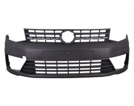 VOLKSWAGEN CADDY- 15/20; ÖN TAMPON SİYAH (PANJURLU/SİS DELİKLİ MAXI VAN) (EUROBUMP)