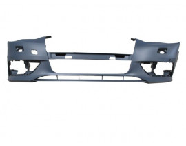 AUDI A3- HB/SB- 12/15; ÖN TAMPON GRİ ASTARLI (SİS/PANJUR/FAR YIKAMA DELİKLİ/SENSÖR DELİKLİ) (TW)