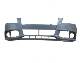 AUDI A4- 08/12; ÖN TAMPON GRİ (FAR YIKAMA/ÇEKİ DEMİRİ KAPAKLI)(SENSÖR DELİKSİZ)(TYG)