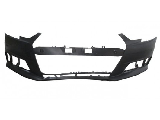 AUDI A4- 15/18; ÖN TAMPON SİYAH SENSÖR DELİKLİ/ÇEKİ KAPAKLI/FAR YIKAMA DELİKSİZ (TYG)