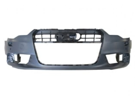 AUDI A6- 12/14; ÖN TAMPON (ASTARLI SENSÖR VE FAR YIKAMA DELİKLİ/SİS DELİKLİ) (TYG)