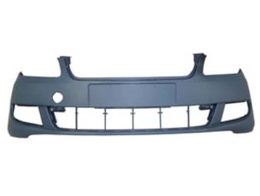 SKODA FABIA- 10/15; ÖN TAMPON KOYU GRİ (ASTARLI SİS/PANJUR DELİKLİ) (TYG)