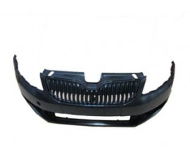 SKODA OCTAVIA- 13/17; ÖN TAMPON GRİ (SİS/PANJUR DELİKLİ/FAR YIKAMA DELİKSİZ) (TW)