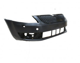 SKODA OCTAVIA- 13/17; ÖN TAMPON SİYAH (PANJURLU/SİS/FAR YIKAMA DELİKLİ) (TW-Y)