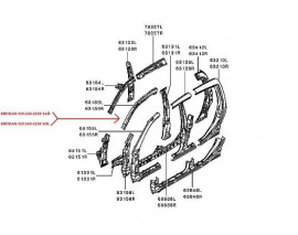 MITSUBISHI L200- PICK UP- 06/15; ÖN DİREK ÜST İÇ SACI ORTA SAĞ SİYAH (ÇİFT KABİN) (ORİJİNAL)