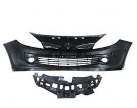 RENAULT CLIO- 3- HB- 06/09; ÖN TAMPON SİYAH (SİS DELİKLİ KENDİNDEN BANTLI (PANJUR İÇ BRAKETLİ) TW)