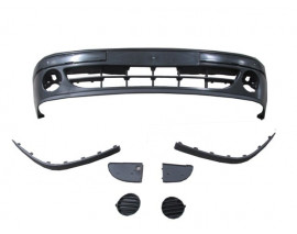 RENAULT MEGANE- 1- 99/02; ÖN TAMPON SİYAH (SİS DELİKLİ/SİS KAPAKLI/ŞOK EMİCİLİ/BANTLI) (EUROBUMP)