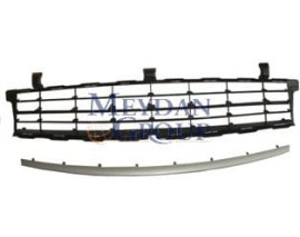 RENAULT SCENIC- 2- 07/09; ÖN TAMPON PANJURU ORTA SİYAH (DIŞ ÇITASI GÜMÜŞ GRİ) 2PARÇA (TW)