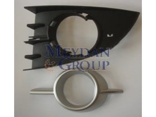 RENAULT SCENIC- 2- 07/09; SİS LAMBA KAPAĞI SOL SİS DELİKLİ SİYAH(DIŞ ÇERÇEVESİ GÜMÜŞ GRİ)2PARÇA(TYG
