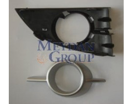 RENAULT SCENIC- 2- 07/09; SİS LAMBA KAPAĞI SOL SİS DELİKLİ SİYAH(DIŞ ÇERÇEVESİ GÜMÜŞ GRİ)2PARÇA(TYG
