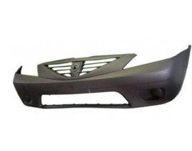 DACIA LOGAN- MCV- 06/08; ÖN TAMPON SİYAH (PANJURLU TİP IZGARA DELİKLİ/SİS DELİKSİZ)(EUROBUMP)