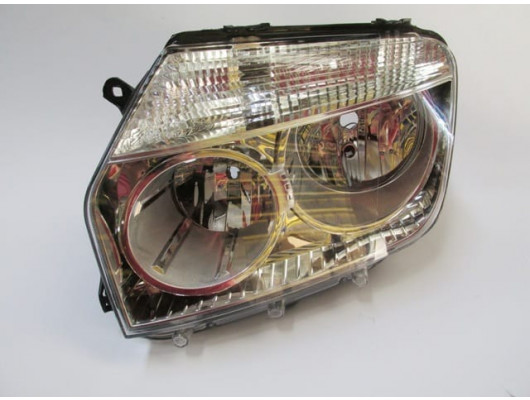 DACIA DUSTER- 10/13; FAR LAMBASI SOL MANUEL (İÇ AYNASI NİKELAJLI)(H1/H7) 5 FİŞLİ (AYFAR) (E MARKLI)