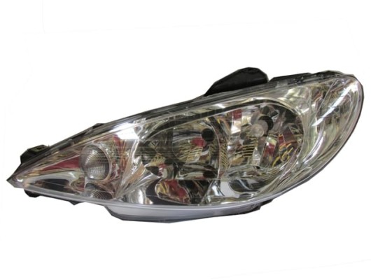 PEUGEOT 206- HB- 02/09; FAR LAMBASI SOL ELEKTRİKLİ/MOTORSUZ (ŞEFFAF CAMLI) H7/H7 (AYFAR) (E MARKLI)