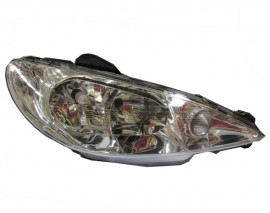 PEUGEOT 206- SD- 07/11; FAR LAMBASI SAĞ ELEKTRİKLİ/MOTORSUZ (ŞEFFAF CAMLI) H7/H7 (AYFAR) (E MARKLI)