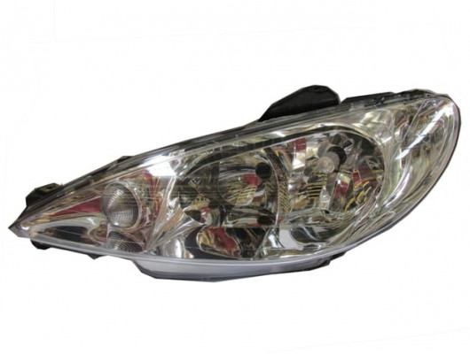 PEUGEOT 206- SD- 07/11; FAR LAMBASI SOL ELEKTRİKLİ/MOTORSUZ (ŞEFFAF CAMLI) H7/H7 (AYFAR) (E MARKLI)