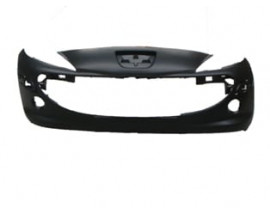 PEUGEOT 207- 06/09; ÖN TAMPON SİYAH (SİS DELİKLİ) BANT/PANJUR DELİKLİ (TYG)