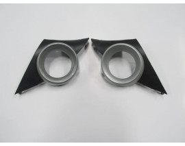 PEUGEOT 207- 06/09; SİS LAMBA KAPAĞI SAĞ/SOL SET (2 PARÇA) SİS DELİKLİ ÇERÇEVESİ GRİ