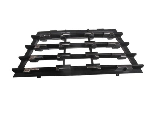 PEUGEOT 208- 20/23; ÖN PANJUR ALT ORTA KAPAK (RADAR KAPAĞI) PETEKLERİ SİYAH/NİKELAJLI (TW)