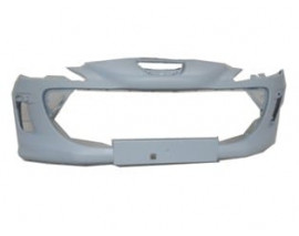 PEUGEOT 308- 08/11; ÖN TAMPON GRİ (ASTARLI SİS/BANT/IZGARA DELİKLİ (FAR YIKAMASIZ) (TYG)