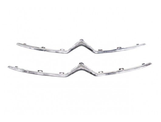 CITROEN C4- 11/17; ÖN PANJUR ÜST NİKELAJI (ALT/ÜST TAKIM 2 ADET) (TW)