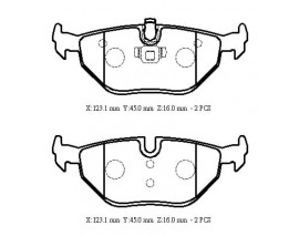 ROVER 75- SD- 00/04; ARKA FREN BALATASI (KABLOSUZ)(DİSK) (123,1X45X16)(BRAMAX)