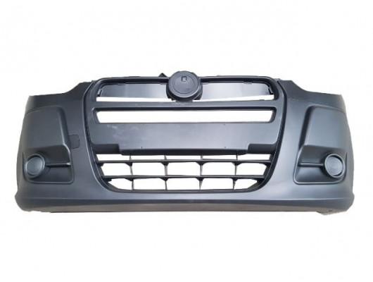 FIAT DOBLO- 11/15; ÖN TAMPON SİYAH ÇEKİ DEMİR KAPAKLI (SİS DELİKSİZ)