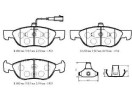 ALFA ROMEO 145- 95/00; ÖN FREN BALATASI 1,8/1,9 (KABLOSUZ)(DİSK) (156.5x52.7x17) (BRAMAX)