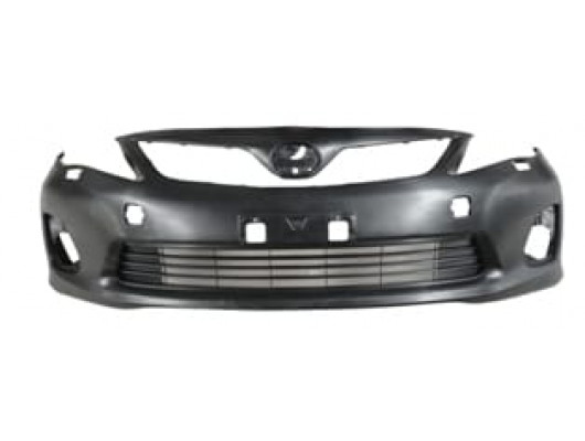 TOYOTA COROLLA- E150- 10/13; ÖN TAMPON SİYAH (IZGARALI/ÇEKİ/SİS/FAR YIKAMA DELİKLİ FPI)