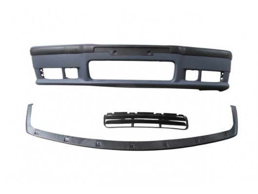 BMW 3 SERI- E36- 91/98; ÖN TAMPON ASTARLI (SPOİLERLİ/BANDLI/PANJURLU) (M-TECH/M3) (3 ÇITALI IZGARA)