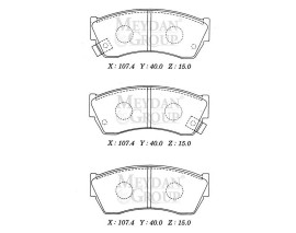 TATA INDICA- HB- 05/11; ÖN FREN BALATASI (DİSK) (107,4X40X15) (DAIWA)