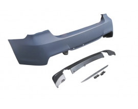 BMW 3 SERI- E90- 05/11; ARKA TAMPON ASTARLI(SEN. YUVALI/KARLIKLI/ÇİFT EGZOS/ ÇEK.KAPAKLI)M-TECH/335İ