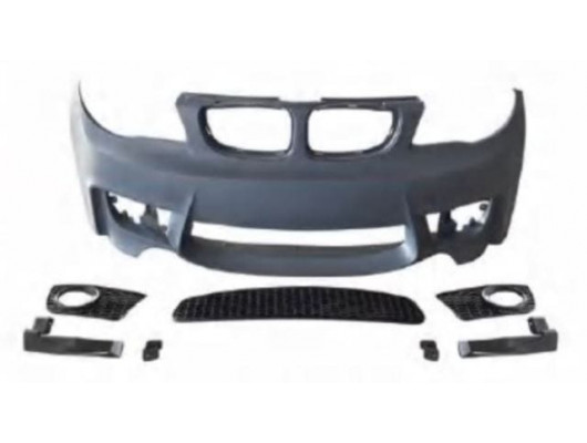 BMW 1 SERI- E87- 04/11; ÖN TAMPON GRİ(SİS D.Lİ/F.YIK.LI/SEN.D.Lİ)SİSLİ IZGARALI)8 PARÇA)M1STYLE/LCI