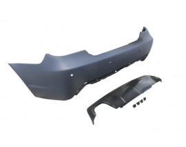 BMW 5 SERI- E60- 07/10; ARKA TAMPON (KARLIKLI/ASTARLI/ÇEK. KAPAKLI/SENSÖR DELİKLİ 18MM) (M-TECH/LCI)