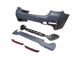 BMW 5 SERI- G30- 20/22; ARKA TAMPON (KARLIKLI/REFLEKTÖRLÜ/BRAKETLİ/ÇEKİ KAPAKLI/SENSÖRLÜ) (M-TECH)