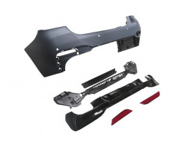 BMW 5 SERI- G30- 20/22; ARKA TAMPON ASTARLI(KARLIKLI-REFLEKTÖRLÜ-BRAKETLİ-ÇEKİ KAPAKLI-SENSÖRLÜ)(M5)