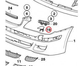 BMW 7 SERI- E66- 05/09; FAR YIKAMA FISKİYE KAPAĞI SOL